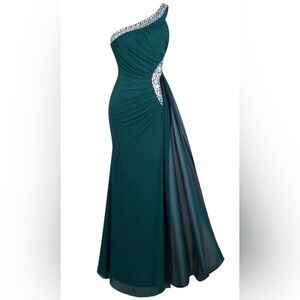 Angel Fashions One Shoulder Backless Long Dress